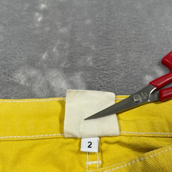 Lykke Wullf Perfected Ranch Pant 2 Yellow Patch Pockets Cotton Retro High Rise - Picture 4 of 15